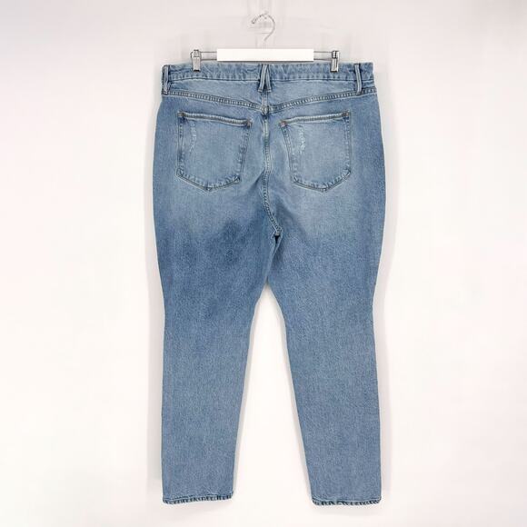 GOOD AMERICAN Good Classic Split Hem Jeans Women’s Size 20 Indigo Blue Denim - Picture 6 of 6